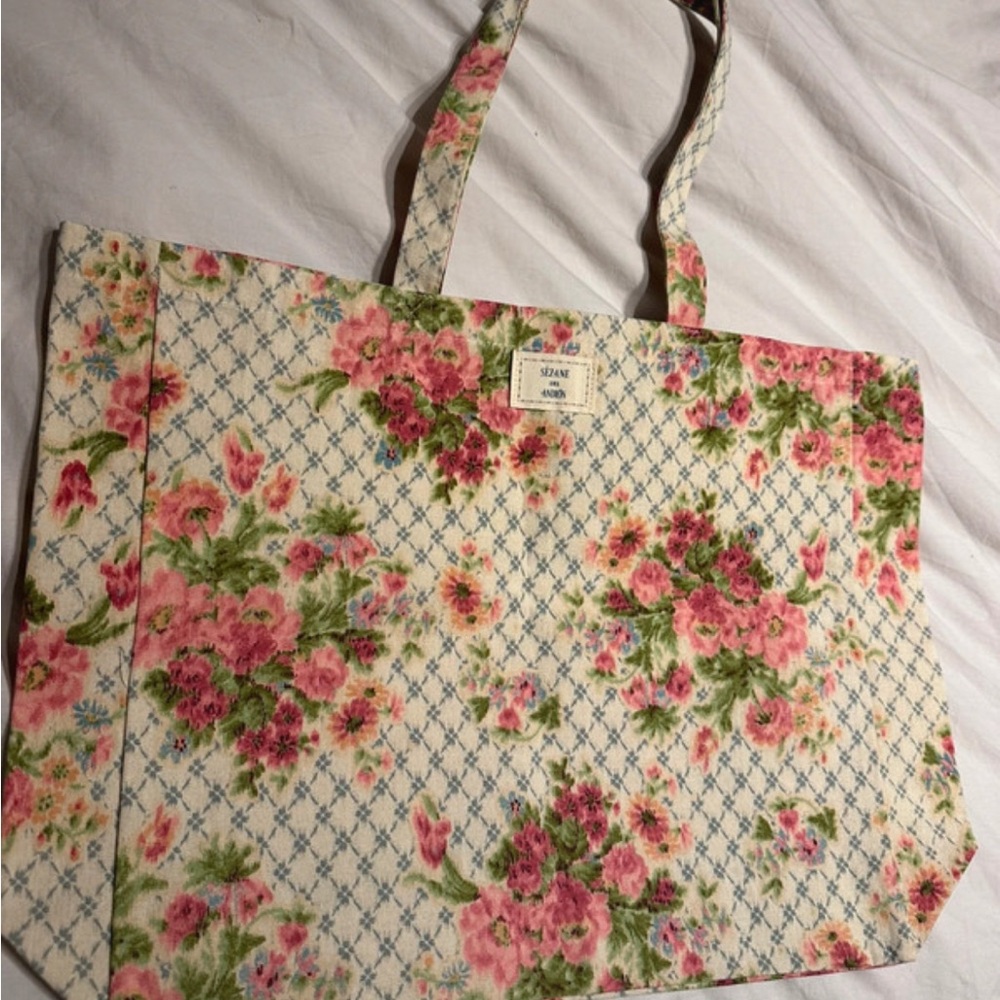 SEZANE Tote Bag - floral canvas color and pink - Picture 3 of 3
